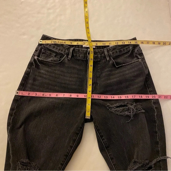 Frame Le Mini Boot Jeans Waist 29 Womens 8 Pepperdine Slash Distressed Black - Picture 10 of 11